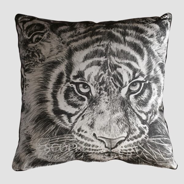 taitu square cushion 48x48 wild spirit tiger front
