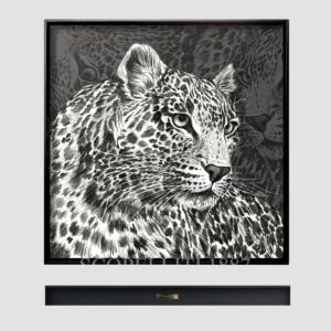 taitu square tray 45x45 wild spirit leopard