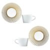 Bernardaud Set of two Espresso Cups and Saucers Twist Again