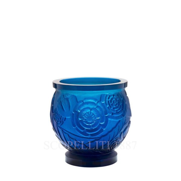 daum medium blue vase limited edition