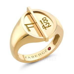 faberge yellow gold egg signet ring