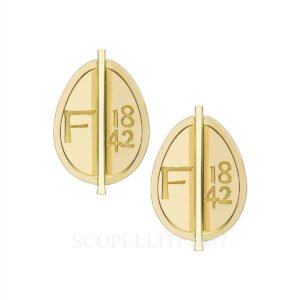faberge yellow gold egg stud earrings