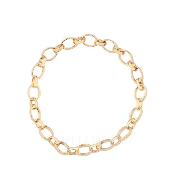 aberge 18k yellow gold chain bracelet for charms treillage