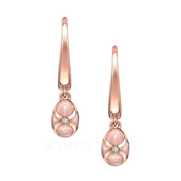 faberge 18kt rose gold pink drop earrings heritage tsarskoye selo