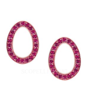 faberge 18kt rose gold ruby egg earrings sasha
