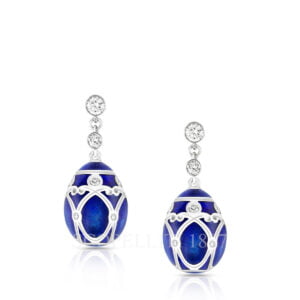 faberge 18kt white gold diamond royal blue earrings palais