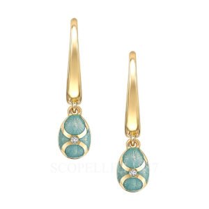 faberge 18kt yellow gold turquoise drop earrings heritage