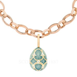 faberge 18kt yellow gold turquoise egg charm heritage