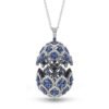 Fabergé 18kt White Gold Blue Sapphire Egg Pendant Imperial Zenya