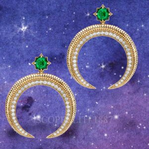 faberge colours of love hilal earrings emerald