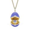 Fabergé Essence Gold Diamond Blue Sapphire Heart Surprise Locket