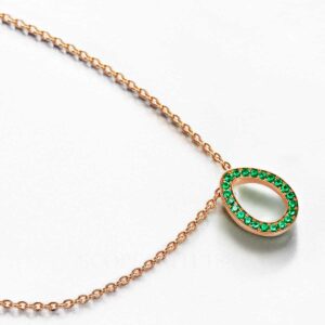 faberge sasha colours of love green necklace