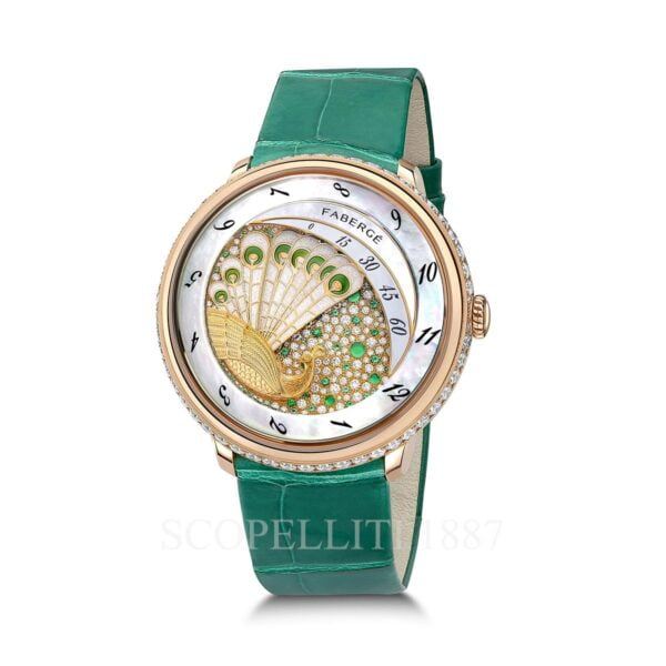 feberge compliquee peacock emerald watch