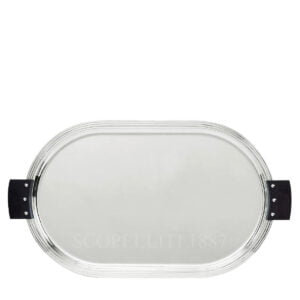 puiforcat oval tray with wood handle