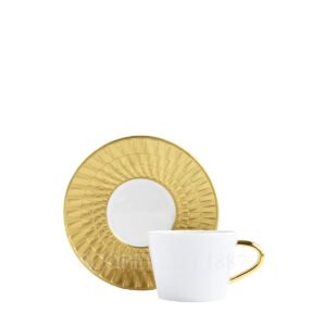 bernardaud twist gold espresso cup saucer