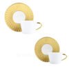 Bernardaud Set of two Espresso Cups and Saucers Twist Gold