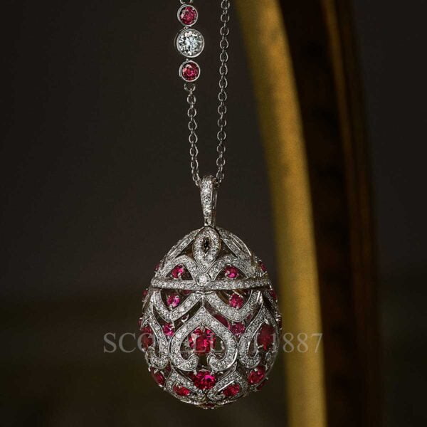 faberge egg pendant imperial zenya with ruby