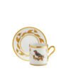 Ginori 1735 Voliere Coffee Cup and Saucer Perroquet Nestor