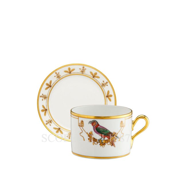 ginori tea cup with saucer voliere nestor