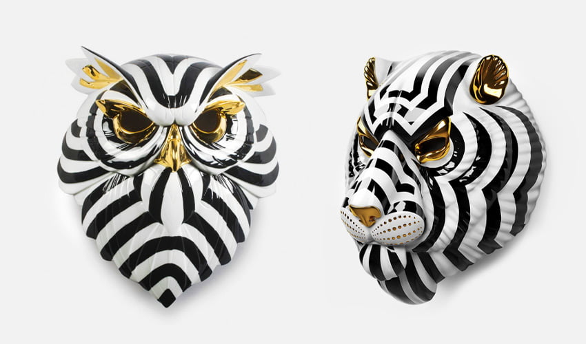 lladro animal masks