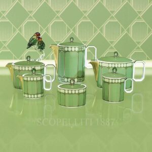 swarovski signum green teapot and coffee pot