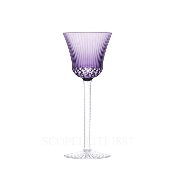 saint louis apollo purple hock wine glass