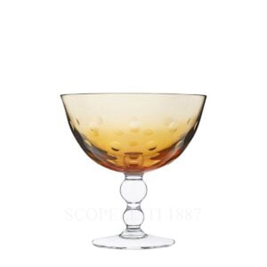 saint louis bubble footed cup amber