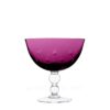 Saint Louis Footed Cup Bubbles Amethyst
