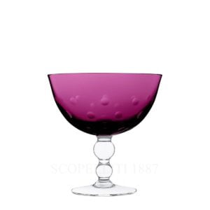 saint louis bubble footed cup amethyst