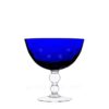 Saint Louis Footed Cup Bubbles Dark Blue