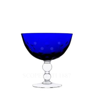 saint louis bubble footed cup dark blue