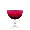 Saint Louis Footed Cup Bubbles Red