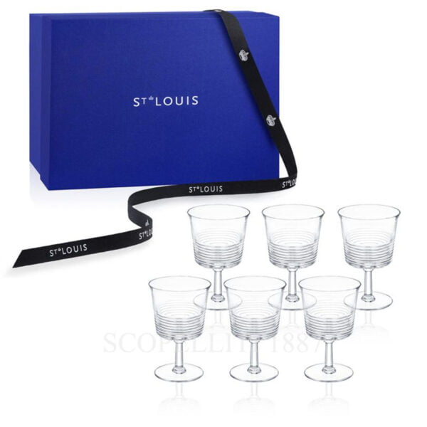 saint louis set of 6 wine glass cadence