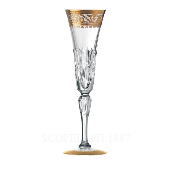 saint louis stella gold champagne flute