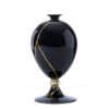 New Venini Veronese Kintsugi Black Vase with Gold Leaf Numbered Edition