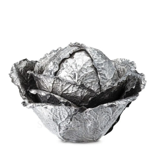 buccellati silver cabbage centerpiece with cover