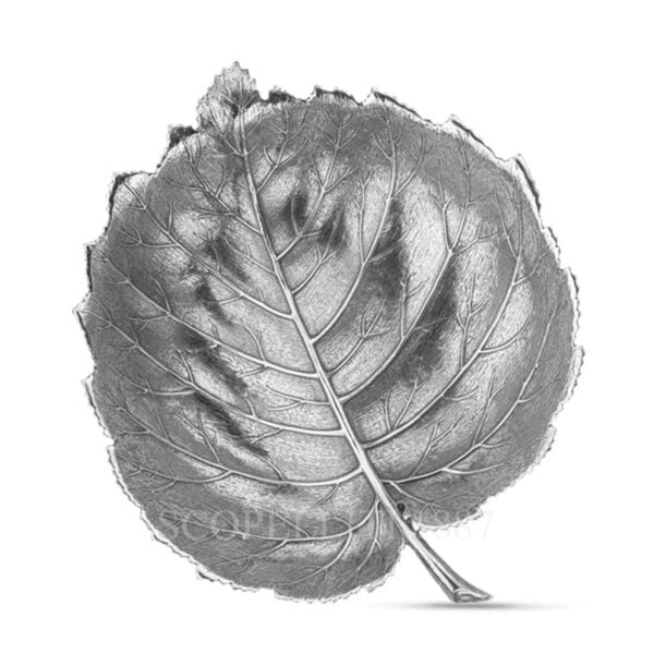 buccellati silver hazelnut leaf largel
