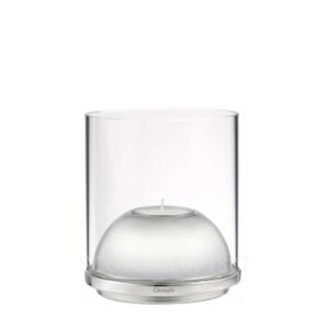 christofle small stainless steel glass hurricane