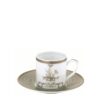 Christofle Fleur D’Argent Coffee Cup and Saucer