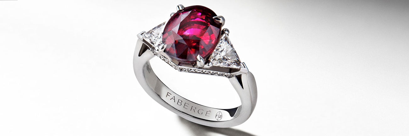 faberge ruby ring with diamonds