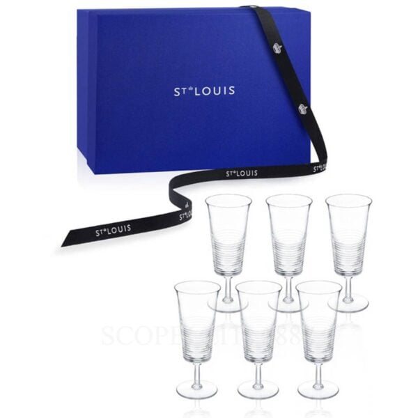 st louis cadence six champagne flutes