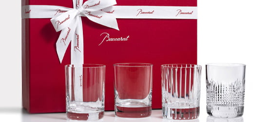 baccarat set of 4 crystal glasses