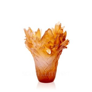 new daum medium vase amber