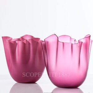 venini new color pink fazzoletto vase